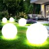 5er Set LED Solarleuchte, Kugel weiß, H 62 cm Bild 4