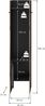Garderobenschrank (B/H/T: 42x189x37 cm) in Basalt Melamin und Basalt Melamin Bild 4