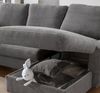 Sofa Valentina von Benformato: Elegantes Breitcord-Sofa mit Schlaffunktion, Bettkasten und Flexibler Recamiere – In drei stilvollen Farben erhältlich Bild 4