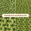 Amagohome Sitzhocker Sitzpouf Strickhocker Pouf Ø45 H30cm Bodenkissen Indoor Baumwolle recy Bild 4