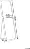 Standspiegel MALANGE 150 cm Rattan Natürlich Bild 2