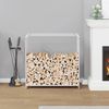 vidaXL Brennholzregal Weiß 90x28x90 cm Kaltgewalzter Stahl 864216 Bild 3