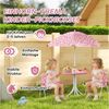AIYAPLAY Garten-Kindersitzgruppe mit abnehmbarem Sonnenschirm, (Kindertisch mit 2 Klappstühlen, 4-tlg, Kindersitzgarnitur), für Kinder 2-5 Jahre, für Garten, Hinterhof, Terrasse Bild 4