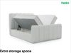 MEBLINI Boxspringbett NOMADE 140x200 cm mit Bettkasten – H3/Hellgrau Boucle Polsterbett - Doppelbett mit Topper & Bonellfederkern-Matratze Bild 3
