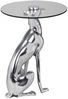Design Deko Beistelltisch Figur DOG aus Aluminium Farbe Silber Bild 4