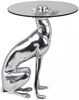 Design Deko Beistelltisch Figur DOG aus Aluminium Farbe Silber Bild 3