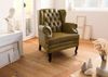 Ohrensessel Echtleder 88x81x105 grün CHESTERFIELD #301 Bild 2