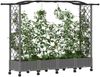 vidaXL Hochbeet mit Rankgitter und Dach Hellgrau 207 x 40 x 129 cm PP 3423151 Bild 3