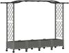 vidaXL Hochbeet mit Rankgitter und Dach Hellgrau 207 x 40 x 129 cm PP 3423151 Bild 2