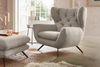 KAWOLA Sitzgruppe CHARME 2,5-Sitzer Sessel Hockerbank Cord steingrau 94 x 95 x 200 cm Bild 4