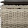 vidaXL Gartenhocker mit Kissen Hellgrau 55x55x37 cm Poly Rattan 366179 Bild 5