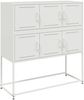 vidaXL Sideboard Weiß 100,5x39x107 cm Stahl 846601 Bild 2