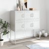 vidaXL Sideboard Weiß 100,5x39x107 cm Stahl 846601 Bild 3