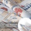 ANRO Tischdecke abwaschbar Tischtuch Baumwolle Polyester wasserabweisend (Einzelstück 1-tlg), Schmutzabweisend Patchwork Rot 100x140cm Bild 2