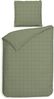 Heckett & Lane Mako-Satin Bettwäsche 135x200 Diamante Laurel green Wende Karo uni Bild 4