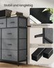 SONGMICS Kommode, Schrank, 9 Stoffschubladen, für Schlafzimmer, Flur, Wohnzimmer, grau Bild 4