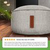 Green Bean® Sitzsack-Hocker 45x25cm mit EPS-Perlen Füllung - Sitz-Pouf für Sitzsäcke - Sitzhocker für Kinder und Erwachsene - Grau Bild 4