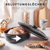 RÖMERTOPF Römertopf Brottopf oval MEDI 2,3 Liter - Keramik Brotkasten, (Set), aus Naturton Bild 4