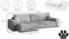 Kaiser Möbel Ecksofa mit schlaffunktion und bettkasten, Eckcouch BEST XL stoff Poso, Mit Bettfunktion und Bettzeugfach Bild 2