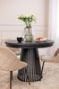 yourhouse24 Esstisch Garda Ø 100-180 cm ausziehbar, Metallgestell in Lamellen-Optik, Gestell in Lamellen-Optik Bild 4