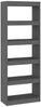 vidaXL Bücherregal/Raumteiler Grau 60x30x167,5 cm Massivholz Kiefer 808175 Bild 2