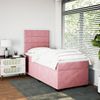 vidaXL Boxspringbett mit Matratze Rosa 80x200 cm Samt 3290767 Bild 3