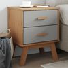 vidaXL Nachttisch OLDEN Grau und Braun Massivholz Kiefer 358583 Bild 1