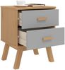 vidaXL Nachttisch OLDEN Grau und Braun Massivholz Kiefer 358583 Bild 4