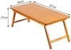 Youyijia Klapptisch Niedriger Klapptisch aus Bambus 67 x 34 x 27 cm für Balkon, Camping, Sofa Bild 2