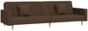 vidaXL Schlafsofa 2-Sitzer mit 2 Kissen Braun Stoff 375903 Bild 2