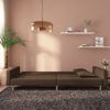 vidaXL Schlafsofa 2-Sitzer mit 2 Kissen Braun Stoff 375903 Bild 3
