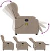 vidaXL Massagesessel Taupe Mikrofasergewebe 373456 Bild 5