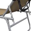 vidaXL Klappliege mit Sonnenschutz Taupe Aluminium 47773 Bild 5
