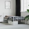 vidaXL Bettgestell mit Kopf- und Fußteil Metall Weiß 90x200 cm 352540 Bild 4