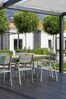 Gartenesstisch Nox 238x90 cm von Brafab, aus Aluminium und Bambus, modern, Nordic Green, geeignet für 8-10 Personen Bild 2