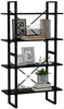 vidaXL Bücherregal 4 Fächer Schwarz 80x30x140 cm Holzwerkstoff 806458 Bild 4