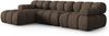 Micadoni Modulares Ecksofa Bellis 4-Sitzer Links 3D-Stoff Sonic Braun Bild 2