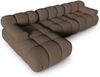 Micadoni Modulares Ecksofa Bellis 4-Sitzer Links 3D-Stoff Sonic Braun Bild 3
