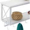 CARO-Möbel Wandgarderobe Armando mit weißer Ablage Garderobenleiste Hängegarderobe weiß lackiert im Industrial Design Bild 3