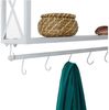 CARO-Möbel Wandgarderobe Armando mit weißer Ablage Garderobenleiste Hängegarderobe weiß lackiert im Industrial Design Bild 4
