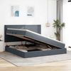 vidaXL Aufbewahrungsbett mit Matratze Dunkelgrau 200 x 200 cm Samt 3371992 Bild 4