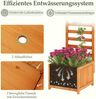 COSTWAY Blumenkasten (1 St), Hochbeet mit Rankgitter, Ablauflöchern, für Kletterpflanzen Bild 3