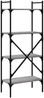 vidaXL Bücherregal 4 Fächer Grau Sonoma 56x31,5x138,5 cm Holzwerkstoff 833341 Bild 4