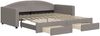 vidaXL Tagesbett Ausziehbar mit Schubladen Taupe 100x200 cm Stoff 3197232 Bild 2