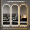 WDWRITTI Ganzkörperspiegel ohne rahmen 165x60cm LED Ganzkörperspiegel groß Flurspiegel Modern (Wandspiegel mit beleuchtung groß, Dimmbar, Kalt/Neutral/Warmweiß, Memory-Funktion), für Wohnzimmer Schlafzimmer Garderobe Flur Friseurladen Bild 3