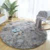 LuxusKollektion Hochflor-Teppich Teppich Flauschig Hochflor Rutschfest Wohnzimmer 140 cm Rund grau Weiß Bild 3