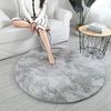 LuxusKollektion Hochflor-Teppich Teppich Flauschig Hochflor Rutschfest Wohnzimmer 140 cm Rund grau Weiß Bild 2