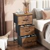 WLIVE Kommode mit 3 Stoffschubladen, Schubladenschrank mit Holzplatte & Metallrahmen, Aufbewahrungsschrank für Schlafzimmer, Wohnzimmer & Flur Bild 2