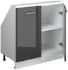 Küchenschrank für Dachschrägen R-Line Anthrazit Hochglanz 80 cm mit 2 Türen Vicco Bild 4
