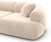 Samtstoff Ecksofa Monteluna L Form - Samtstoff - creme - Rechts Bild 5